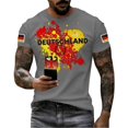 thumbnail image 4 of Women's Germany Football Graphic T-Shirt, Men's Soccer Graphic T-Shirt, Casual Short Sleeve Sports Top for Workout for Soccer Tournament 2026 Light Gray Size: 2XL, 4 of 4