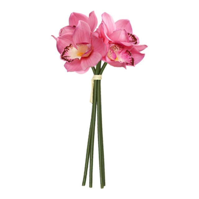Orquídea Cymbidium Artificial, simulación de orquídea realista hidratante, orquídea Cymbidium falsa preservada para siempre para el día de la madre rosa oscuro