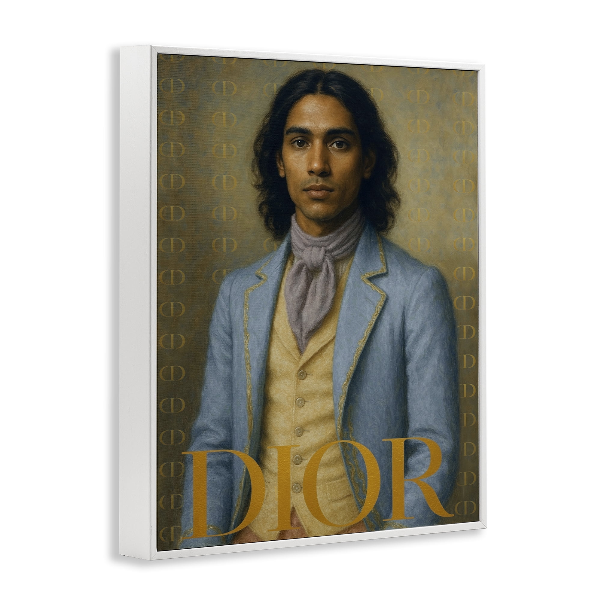 Stupell Industries Iconic Gentleman Fashion White Framed Giclee Art, design by Grotto Studios