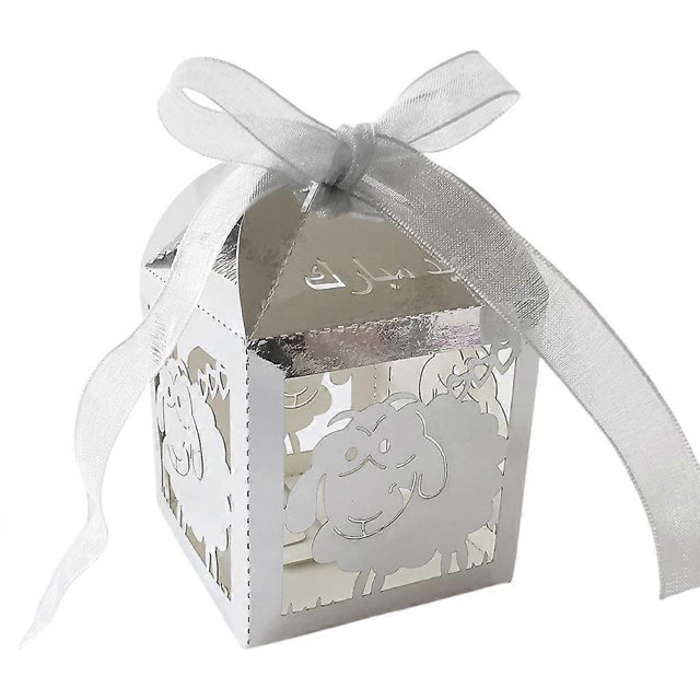 100 piezas de papel decorativo de oveja para Eid, Ramadán, Mubarak, con corte hueco, para guardar dulces, suministros para festivales islámicos musulmanes