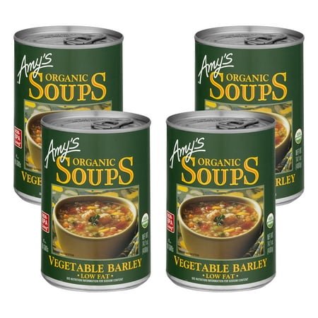 Amys Organic Black Bean - (4 Pack) Amy's Organic Low Fat Vegetable Barley Soup, 14.1 oz
