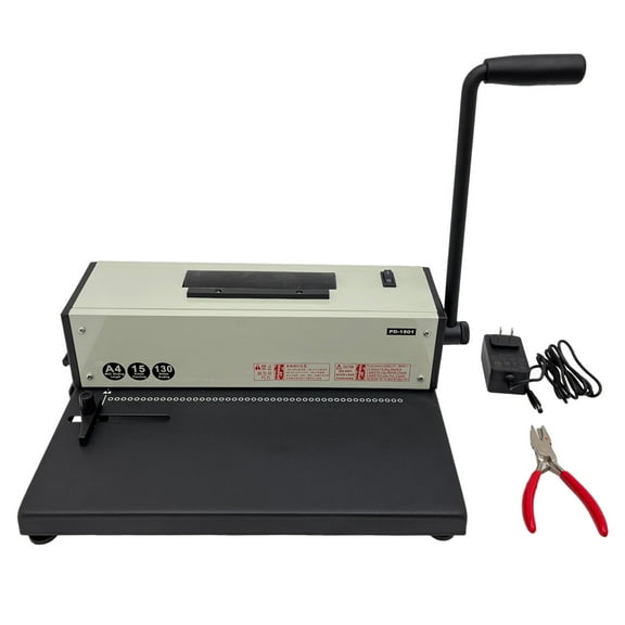 Electric Spiral Coil Binding Machine Paper Punching Machine 46 Holes Manual Punching Electric Insertion