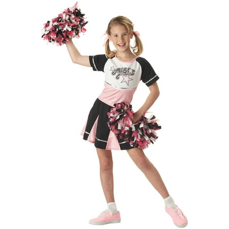 California Costumes Girls All Star Cheerleader Costume with Pom Poms