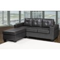 thumbnail image 1 of K-Living Denis 2pcs Sectional Sofa in Dark Grey Leathaire, 1 of 1