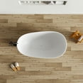 thumbnail image 3 of MEDUNJESS 59" Free Standing Bathtub, Stand Alone Tub Modern Luxury Soaking Tub, Gloss White, 3 of 8