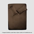 thumbnail image 2 of Juego de Sabanas Tacto Seda Matrimonial 4 piezas Chocolate, 2 of 4