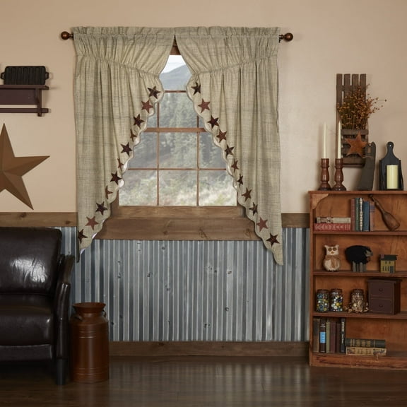 Abilene Star Prairie Curtain Set of 2 63x36x18