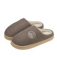 thumbnail image 2 of Domzle Women's Men Slippers Warm Plush Slip-On House Slipper for Winter Indoor Soft Non-slip Fluffy Slides Slippers 2026 Coffee Wide-7.5, 2 of 4