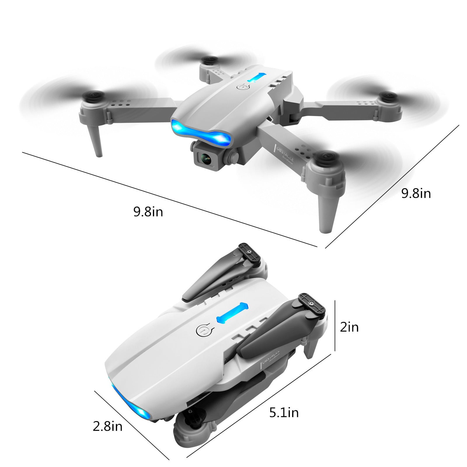 Drone with 4k Pixel High-Definition Dual Camera, Three-Sided Obstacle Avoidance, 120掳Ultra Wide Angle Lens, Control Toys Gifts for Boys And Girls