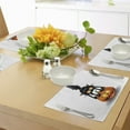 thumbnail image 4 of Ambesonne Cat Place Mats Set of 4, Cartoon Animal on Pumpkin, Standard Size, Orange Black, 4 of 6