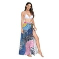 thumbnail image 2 of FORMRS Womens Beach Sarong Semi-Sheer Bikini Wrap Skirt Swimsuit Cover-ups, Stripes Pattern, 2 of 7
