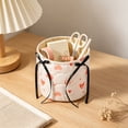 thumbnail image 4 of Quilted Storage Bin, 6.3 Inch Desktop Organizer with Satin Bow, Foldable Polyester Basket for Cosmetics Jewelry Office Supplies, Bedsi Decor, 4 of 6