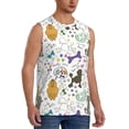 thumbnail image 2 of Fotbe Colorful Poodle Dog Men's Camiseta sin Mangas Estampada para Hombres, Playera Casual para Gimnasio, Entrenamiento, Playa-Large, 2 of 7