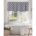 thumbnail image 4 of Abstract Geometric Valances for Windows Dark Grey Moroccan Trellis Valance Rod Pocket Light Filtering Short Window Treatments Curtains for Kitchen Bathroom Living Room Bedroom, 1 Panel, 54 x 18 Inch, 4 of 7