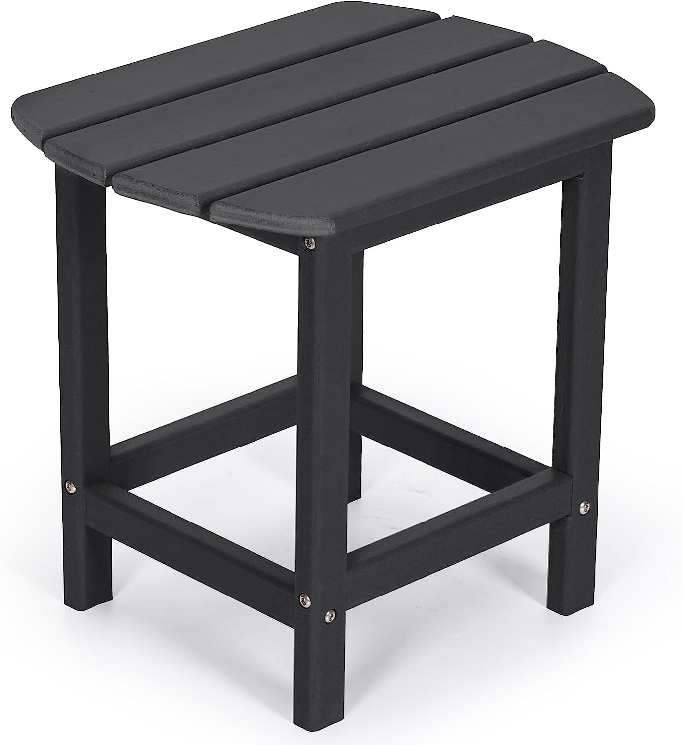 Nalone HDPE Plastic Exterior Patio Side Table, Weather Resistant Garden