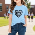 thumbnail image 6 of Piuwrlz 9 Years Girls Short T-Shirts Sleeve Teen Graphic Shirts Tops Pullover Blue Size 9 Years, 6 of 10