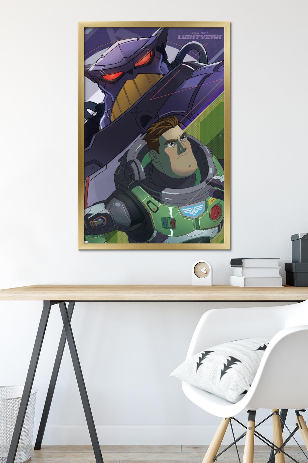 Disney Pixar Lightyear - Buzz and Zurg Wall Poster, 22.375" x 34" Framed