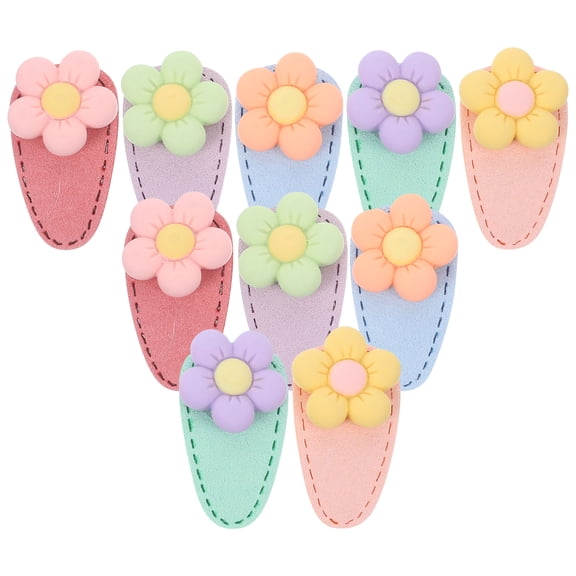 Luxshiny 10 Pcs Small Snap Clips for Children Assorted Color Headdress