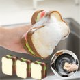 thumbnail image 1 of ¡Ofertas Únicas!, Esponja para lavar platos descontaminante, esponja con forma de sándwich de pan, adorable esponja de limpieza espesa, cepillo para lavar platos para limpiar la cocina Akmoler, 1 of 9
