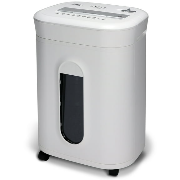 Aurora AU1562XA Heavy Duty Anti-Jam 15-Sheet Crosscut Shredder/60 Min Run Time/ 6-Gallon Pullout Basket, White