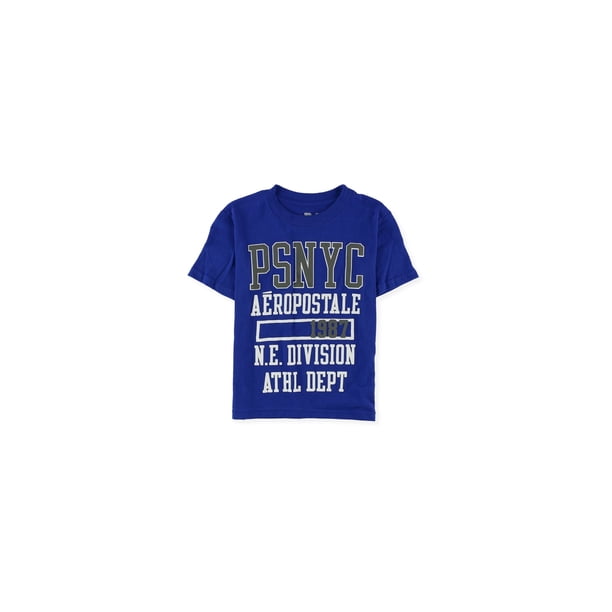 Aeropostale Boys Athl Dept camiseta gráfica, azul, 4