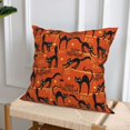 thumbnail image 5 of Halloween Throw Pillow Covers, halloween elements cat Square Pillow Cases with Invisible Zipper for Halloween Decorations, Farmhouse Halloween Decor 20x20, 5 of 7