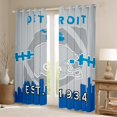 thumbnail image 2 of Erosebridal Football Curtains for Football Fan,Sports Blackout Curtains,American Football City Curtains Drapes for Football Fan,Ball Game Window Curtains 2 Panels,42x84 inch(Detroit), 2 of 6