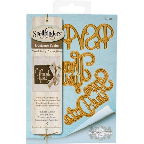spellbinders shapeabilities dies inviting words walmart com