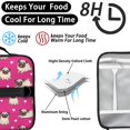 thumbnail image 4 of Pug and Hearts Pink Pattern Insulated Lunch Bag with Shoulder Strap and Bottle Holder,Bento School Lunch Bag Box,11x9.5x3.5 Inches, 4 of 5