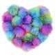 thumbnail image 1 of 20 Pieces Faux Fox Fur Pom Poms Balls Brightly Colored Pompoms Set For Diy Hats, 1 of 5