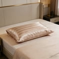 thumbnail image 6 of Stripe Satin Pillowcase 20x30in, Silky Soft Pillow Cover for Hair and Skin, Summer Style Bedding for Dorm & Bedroom, 1 Pack, 6 of 6