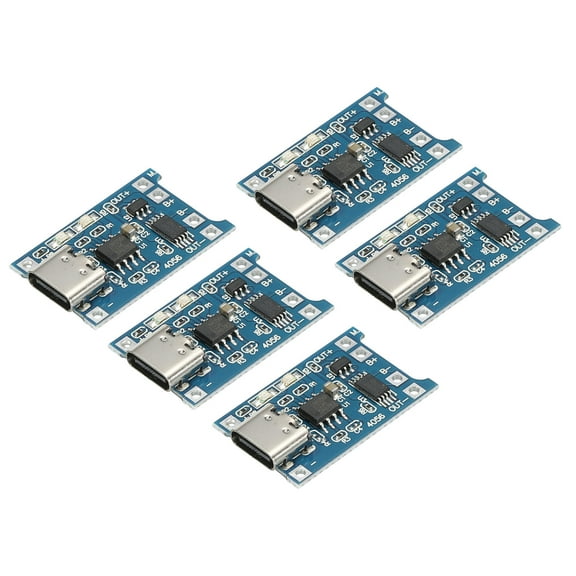 TP4056 TYPE-C USB 4.5-5.5V 1A 18650 Battery Charger Module Board Pack of 5