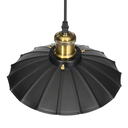 - Vintage Industrial Metal Ceiling Light Pendant Light Lampshape Fixture Hanging Barn Lampshade, Matte Black for Kitchen Living Room Bar Counter Dining Room Restaurant Pool Table