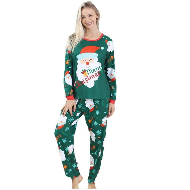 Ensemble de Pyjama Familial Imprimé Style Européen pour Parent-Enfant Combinaison Assortie, Pyjamas pour Famille