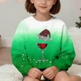 thumbnail image 5 of DxhmoneyHX Christmas Sweatshirts for Kids Cute Fashion ​Plaid Long Sleeve Graphic Tees Casual Loose Going Out Tops Festival Outfits Size 11 Years, 5 of 7