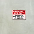 thumbnail image 3 of BTFSigns (2 Pack) 12" x 16" Emergency Exit Only Sign Door Must Remain Closed At All Times Aluminum Warning Sign Red Black, 3 of 6