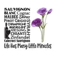 thumbnail image 2 of Blanc Zinfandel Many Miracles Champagne Merlot Pinot Bubbly Mousseux Winery Spirits Vineyard Grapes Grapevine Ruby Red Roses Flowers Decorating Ideas Wall Decal Sticker - Size: 20 In X 18 In, 2 of 5