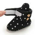 thumbnail image 4 of Lovebay Infant Baby Boy Girl Cozy Fleece Bootie Newborn Stay On Slipper Winter Warm Gripper Non-Slip Crib Shoes Black 12-18 Months, 4 of 12