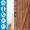 thumbnail image 4 of 8inch Barn Door Handle Pull and Flush Hardware Set   Solid Steel Material for Barn Door Gates Garages Sheds, 4 of 8