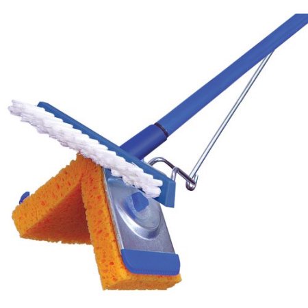 Superio Sponge Mop with attachable scrubbing brush