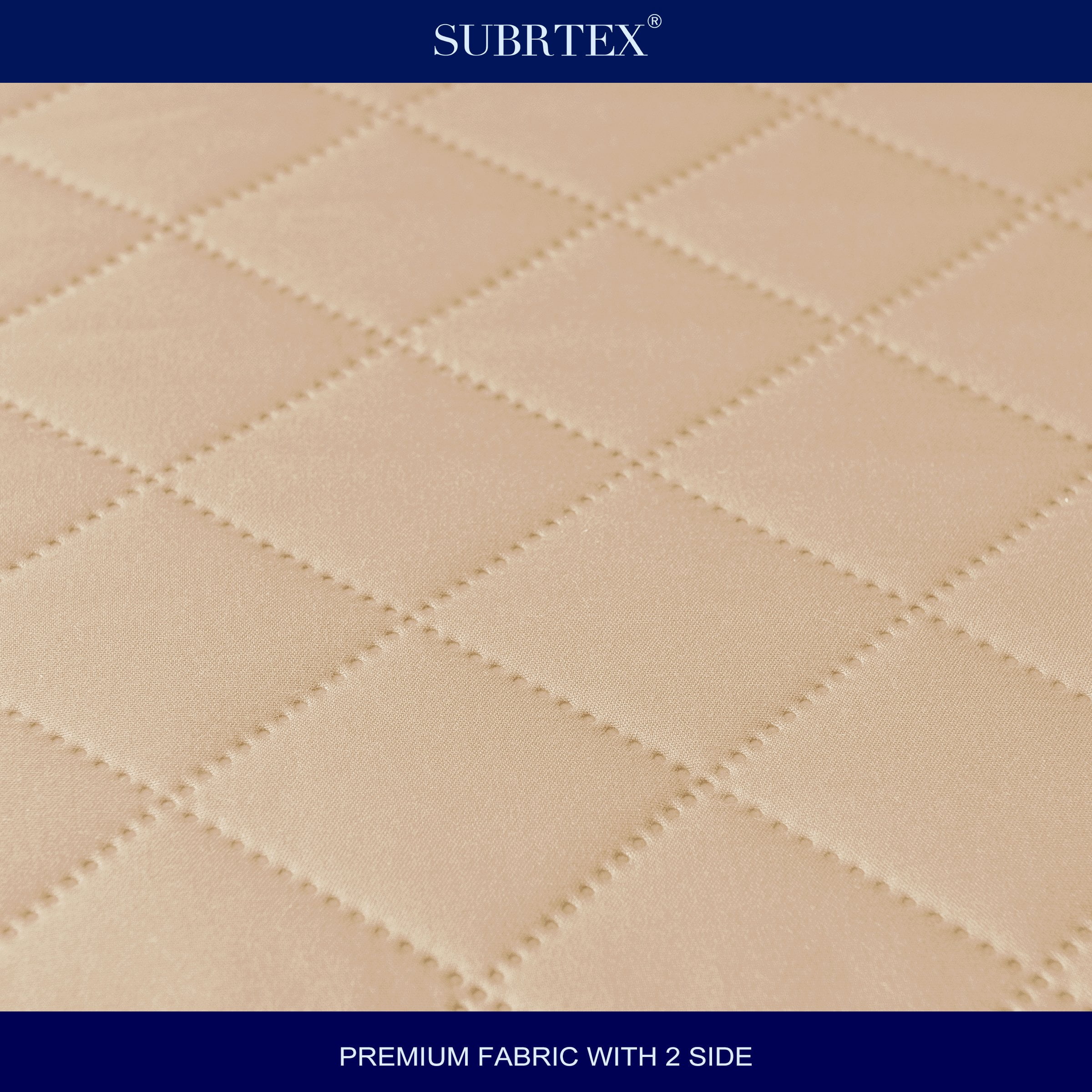 Subrtex Reversible Sectional Corner Sofa Slipcover L Shape Corner Covers with Elastic Straps (Sand)