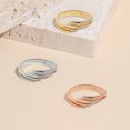 thumbnail image 5 of Meissa Sterling Silver Adjustable Open Band Wrap Ring with Layered Curved Lines, Minimalist Statement Ring for Everyday Wear, 5 of 5