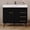 Black+White, variant on DRNANLIT 36" Freestanding Bathroom Vanity with Ceramic Sink, Soft-Close Drawers, Faux Marble Top, Adjustable Drain, Black+Walnut