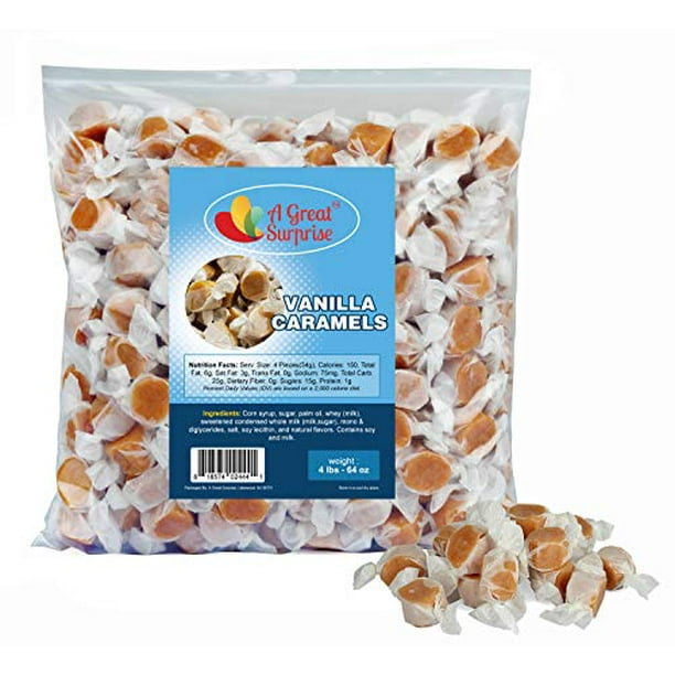 A Great Surprise Bulk Caramels 4 Pound Bag Bulk Vanilla Caramel