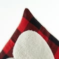 thumbnail image 2 of Dearfoams Heart Soft Pillow, 20'' x 20'', Red Plaid, Ivory Fur Heart, 2 of 5