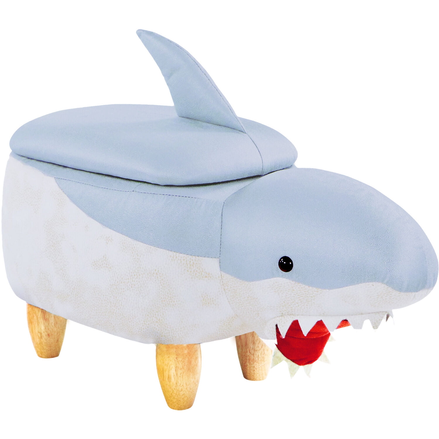 Critter Sitters 15In. Seat Height BlueWhite Shark Animal Shape