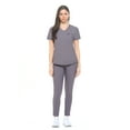 thumbnail image 4 of Scrubs for Women Set Ultra Stretch Form Fitting Womens Scrub Set (Charcoal, 3X-Large), 4 of 8