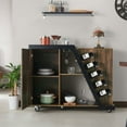 thumbnail image 3 of Furniture of America Ando Wood Buffet with Casters in Light Hickory Brown, 3 of 5