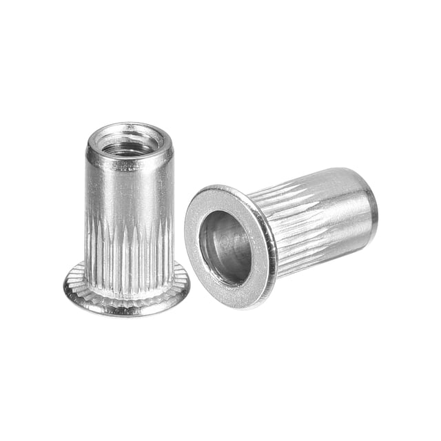 Unique Bargains Écrous Rivets 8-32, Lot de 20 Écrous Filetés en Acier Inoxydable 304 pour Métal, Plastique