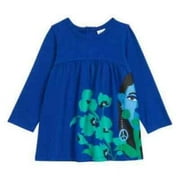 Nordstrom by Cristina Martinez Babies Dress in Blue Surf Peace Poppies 18M NWT